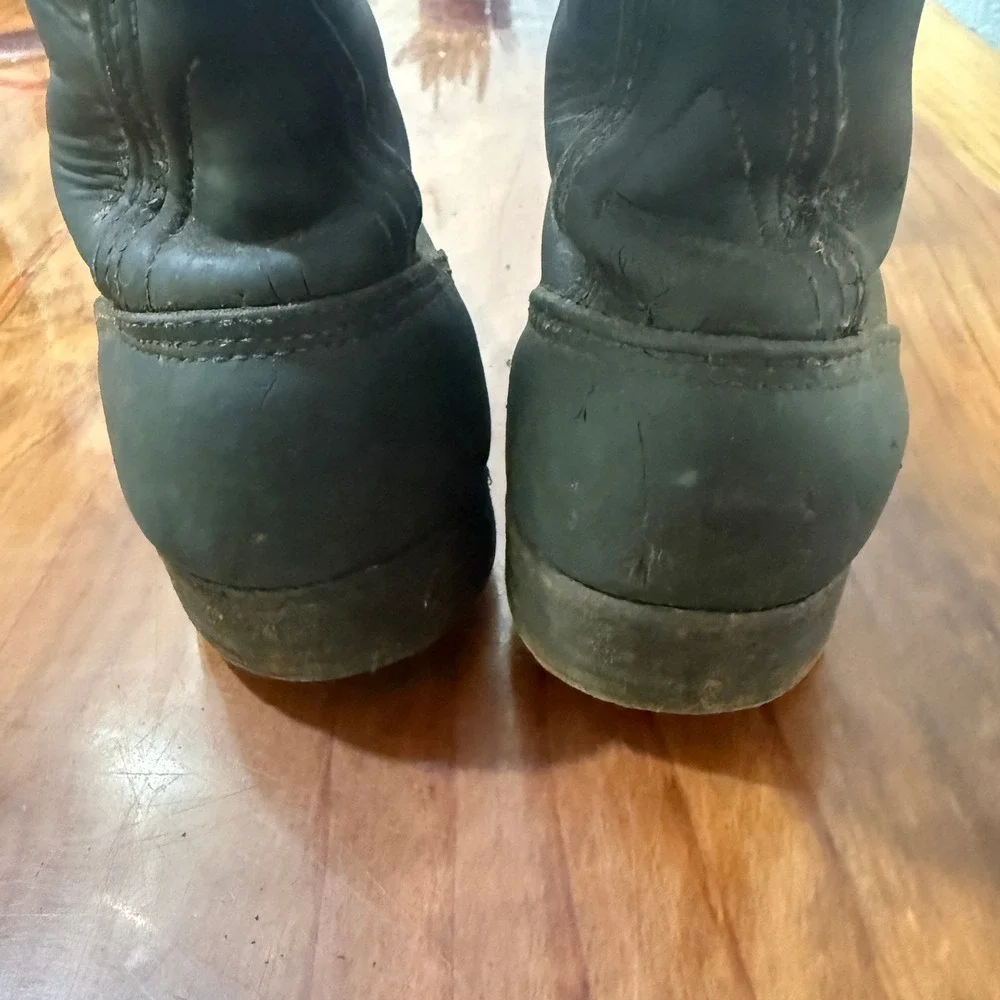 Vintage Wesco Logger Spiked Leather Boots Men 8 Outdoor Caulk Brown Lace up